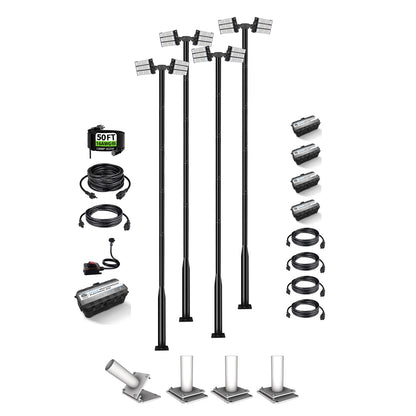 Kort Lux Club Bundle: 192k Lumens Pickleball Court Lighting System